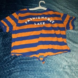 Blue and Orange striped shirt